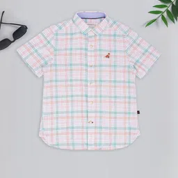 Pantaloons Junior Boys Tartan Checks Casual Shirt-image-37
