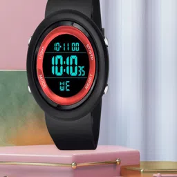 Hala Men Aluminium Dial & Silicon Straps Digital Watch LED-BEN-RED-SQUARE-8
