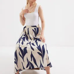 BIGDART Printed A-Line Maxi Skirt image 4