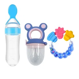Joy Buzz Set Of 3 Silicone Food Feeder Nibbler & Rattle Teether-93
