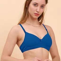 FiveFlag Ribbed Full Coverage Lightly Padded Moisture Wicking T-shirt Bra-15