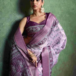 Ethnielle Warli Zari Pashmina Tussar Saree-image-52