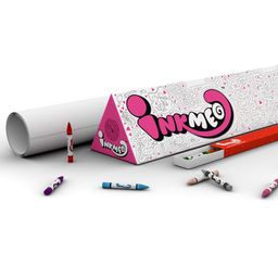 Inkmeo Reusable Find the Path Colouring Roll - White Pink image 3
