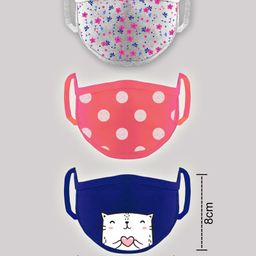 babyhug 'Babyhug 12 to 24 Months Printed Two Layer Mask with Filter - Pack of 3 (Color May Vary) image 3