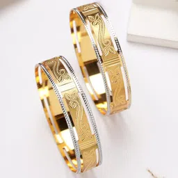 ANIKAS CREATION Set Of 2 Gold Plated Bangles-1