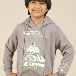 Kids Ville Boys Isro Printed Long Sleeve HoodedSweatshirt-image-41