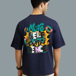 BDSQUARE Typography Printed Bio-Wash Oversized Cotton T-shirt-image-9