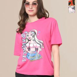 Mast & Harbour Pack Of 3 Graphic Printed Round Neck Short Sleeves Cotton Oversized T-shirt-image-49