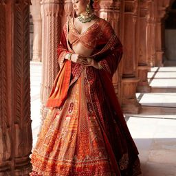 KIASA By Ronak & Shruti Embellished Mirror Work Ready to Wear Lehenga Blouse With Dupatta-picture-43