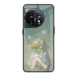 QRIOH Floral Printed OnePlus 11 5G Back Case Mobile Accessories-image-81