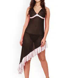 Lola Dola Women V-Neck Baby Doll with Briefs-image-93