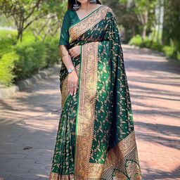 all about you Woven Design Zari Pure Silk Kanjeevaram Saree-40