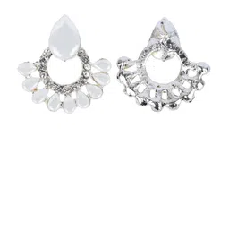 PUJVI Artificial Stone Studded Contemporary Studs image 4