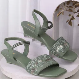 Mochi Embellished Block Sandals-56