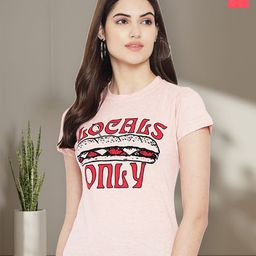 Dreambe Women Pack of 2 Graphic Printed Round Neck Cotton Regular Fit T-shirts-picture-7