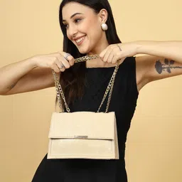 DressBerry Animal Colourblocked PU Structured Tote Bag-4