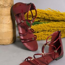 JM Looks Ankle Gladiator Flat Sandals-image-39