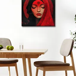 OLIVE TREE Red & Black 1 Piece Canvas Religious Wall Paintings-image-26