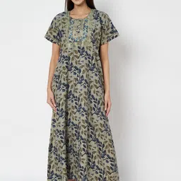 ETC Women Printed Maxi Nightdress-image-84