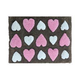 Aura Brown & Pink Patterned Anti-Skid 1800 GSM Cotton Bath Rugs-image-90