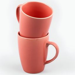 Storepedia Pink Handcrafted Solid Ceramic Glossy Mugs Set of Cups and Mugs-4