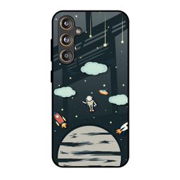 QRIOH Astronaut Dream Printed Samsung Galaxy F55 5G Glass Back Case Mobile Accessories-image-10