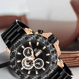 ADAMO Men Brass Dial & Straps Analogue Watch 890KNM02-57