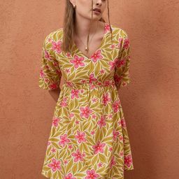 CORSICA Floral Print A-Line Mini Dress-image-43