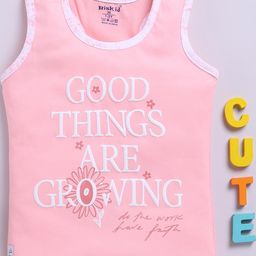 Biskid Pink Printed Cotton Tops-image-91
