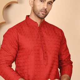 Anouk Men Geometric Embroidered Chikankari Kurta-picture-56