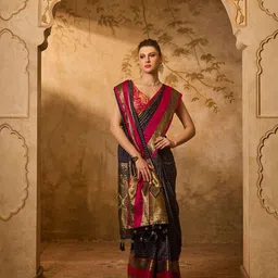 dhartii Banarasi Saree With Blouse Piece-44