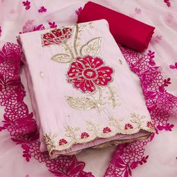 KALINI Embroidered Pure Silk Unstitched Dress Material-image-11