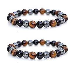 Divine souvenirs Unisex Set Of 2 Artificial Beaded Elasticated Bracelets-69