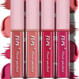 FOPE Set Of 4 Pout Perfect Velvet Matte Liquid Lipstick - 4 ml Each - 05-07-08-12-51