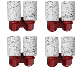 Somil Premium Designer Glass Wall / Night Lamp Elegant & Stylish Dcor Accent for Modern Interiors, color- White, Size, 32 X 28 X 29.5 CM-image-74