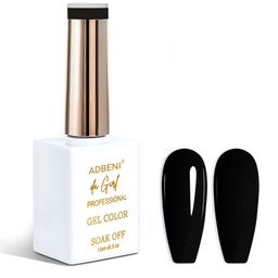 Adbeni Professional Da Girl UV/LED Soak-Off Gel Nail Polish- 15 ml- Black-14