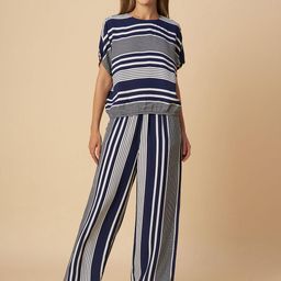 Chemistry Striped Round Neck Top & Trousers Co-Ord Set-picture-33