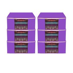 AMAK INC Purple Fabric Multi-Utility Wardrobe Organisers-picture-15