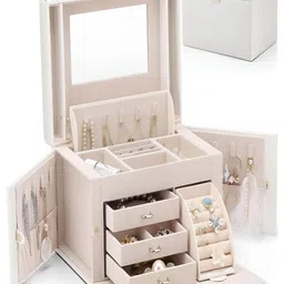 KriShyam White Wardrobe Jewellery Organiser-picture-8