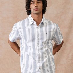 WROGN Men Comfort Striped Casual Shirt-image-56