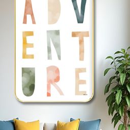 Livin'luxe White & Blue Adventure Printed Wooden Wall Painting-image-47
