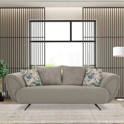 casacraft from pepperfry New Jersey Fabric 3 Seater Sofa in Sand Brown Colour-picture-44