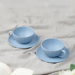 vola Vogue Cup & Saucer Coupe Set of 4 Sky-picture-34