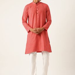 Armaan Ethnic Men Printed Regular Pure Cotton Kurta with Pyjamas-96