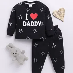 YK X Tinyo Infant Boys Pure Cotton Typography Printed T-shirt with Joggers-35