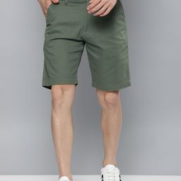 Mast & Harbour Men Green Solid Chino Shorts-41