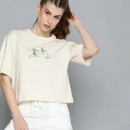 Puma Pure Cotton Graphic Printed Drop-Shoulder Sleeves Relaxed Fit T-shirt-picture-7
