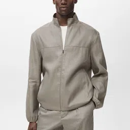 MANGO MAN Mock Collar Tailored Jacket-image-34