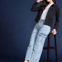 Mast & Harbour Pure Cotton Denim Jacket-image-50