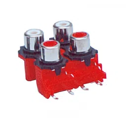 MX 4 Way RCA Female Socket Connector PCB Mounting (MX-1259) image 1